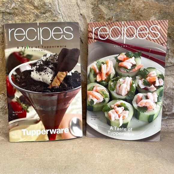 A Taste of Tupperware Volumes II & III Recipes Booklets Cookbook 2003-2004 Vtg - Picture 1 of 12